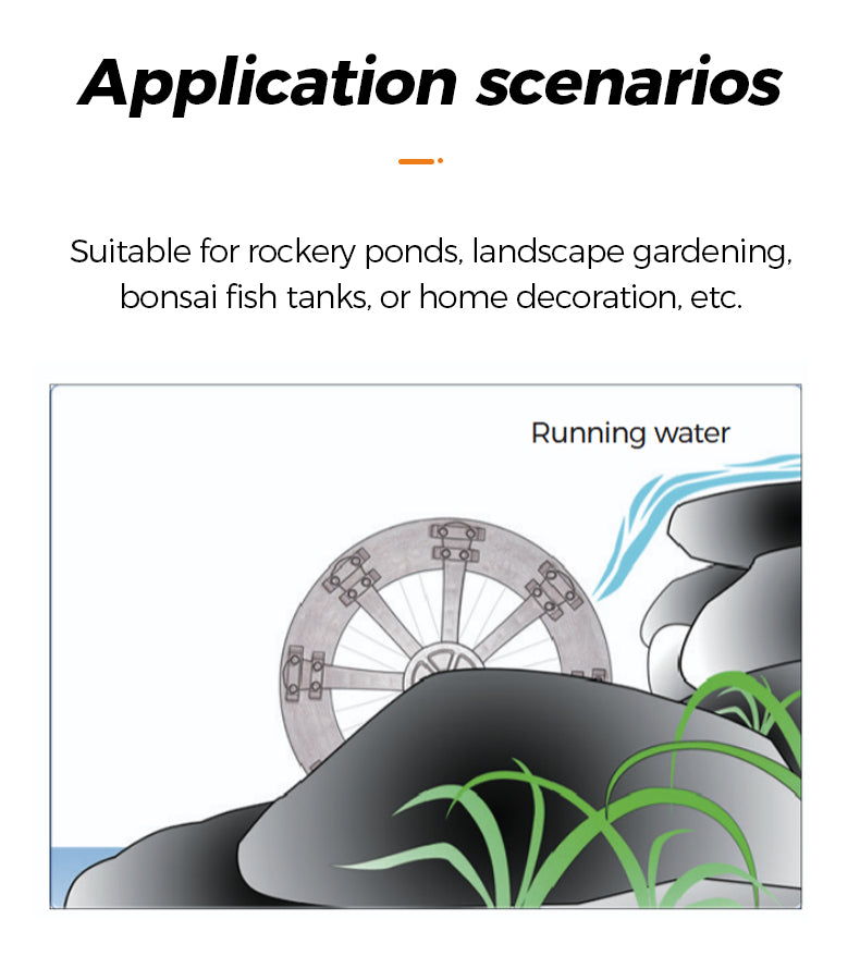 Application scenarios Suitable for rockery ponds, landscape gardening. bonsai fish tanks. or home decoration, etc.